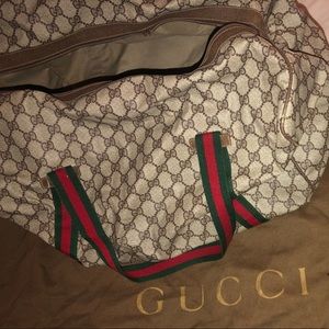Gucci Duffel Bag Vintage Brown Monogram